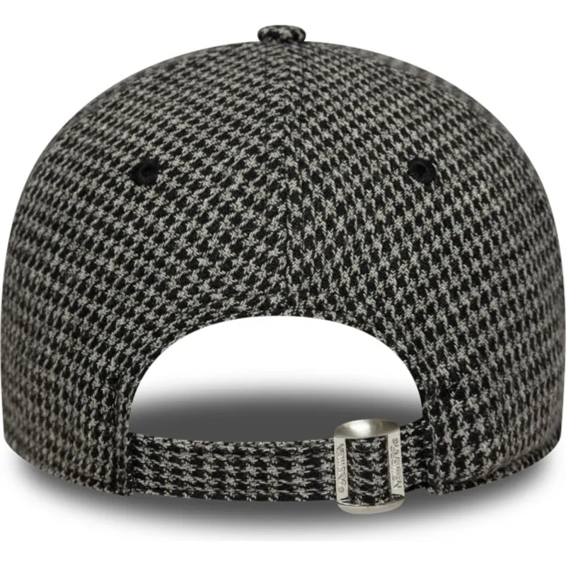 svart-bojd-justerbar-keps-9twenty-houndstooth-fran-new-york-yankees-mlb-av-new-era