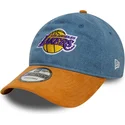 los-angeles-lakers-nba-new-era-9twenty-denim-midi-justerbar-bla-och-brun-bojd-keps