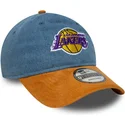 los-angeles-lakers-nba-new-era-9twenty-denim-midi-justerbar-bla-och-brun-bojd-keps