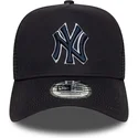new-era-new-york-yankees-mlb-a-frame-outline-marinbla-truckerkeps-med-marinbla-logotyp