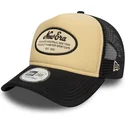 beige-och-svart-trucker-keps-a-frame-foam-oval-patch-fran-new-era