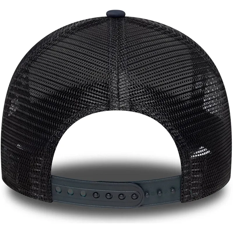 keps-trucker-marinbla-a-frame-script-new-york-yankees-mlb-fran-new-era