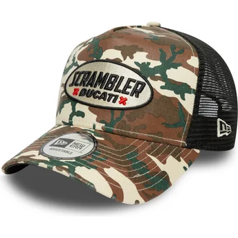 Ducati Motor MotoGP New Era A Frame Scrambler Camo Truckerkeps