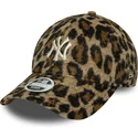 new-york-yankees-mlb-new-era-9forty-cosy-animal-justerbar-leopardbojd-keps-for-kvinnor