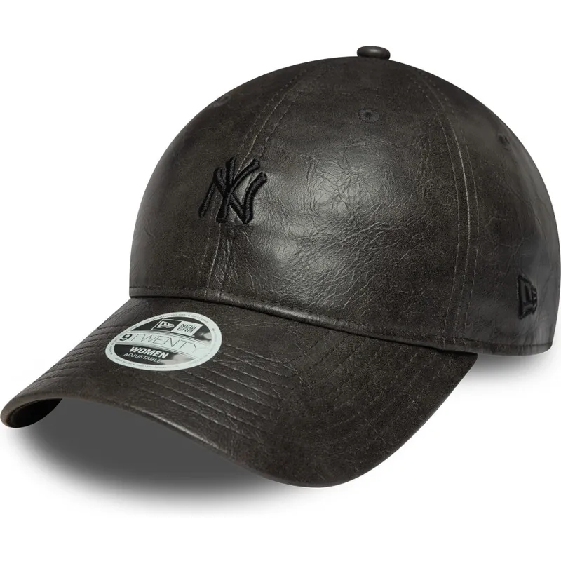 svart-bojd-justerbar-keps-for-dam-med-svart-logotyp-9twenty-tonal-fran-new-york-yankees-mlb-av-new-era