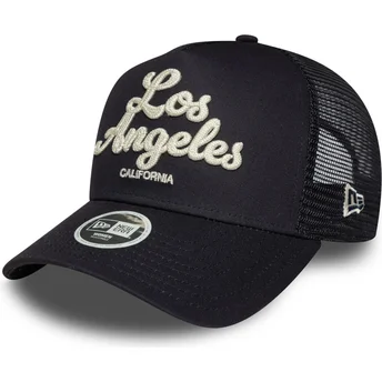 New Era Los Angeles City A Frame marinblå truckerkeps för dam