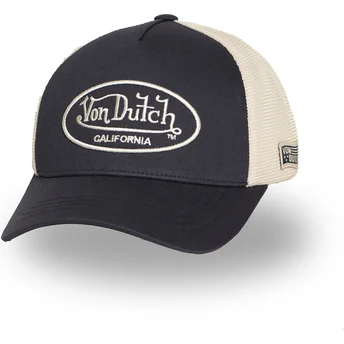 Justerbar svart och beige truckerkeps LOF B31 från Von Dutch