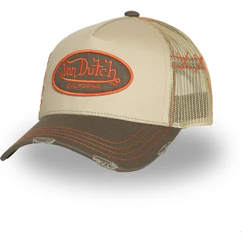 Beige truckerkeps USED 06 från Von Dutch