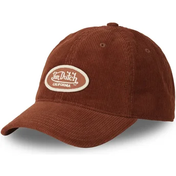 Justerbar brun böjd keps LOG06 från Von Dutch