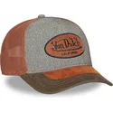 von-dutch-gra-och-brun-truckerkeps-shield01