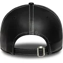 new-era-new-york-yankees-mlb-9forty-topstitch-pu-justerbar-svart-bojd-keps-for-dam