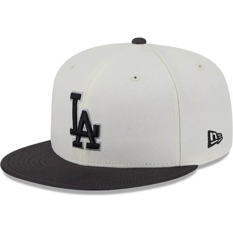beige-och-svart-platt-keps-justerad-59fifty-clr-dvlp-los-angeles-dodgers-mlb-fran-new-era