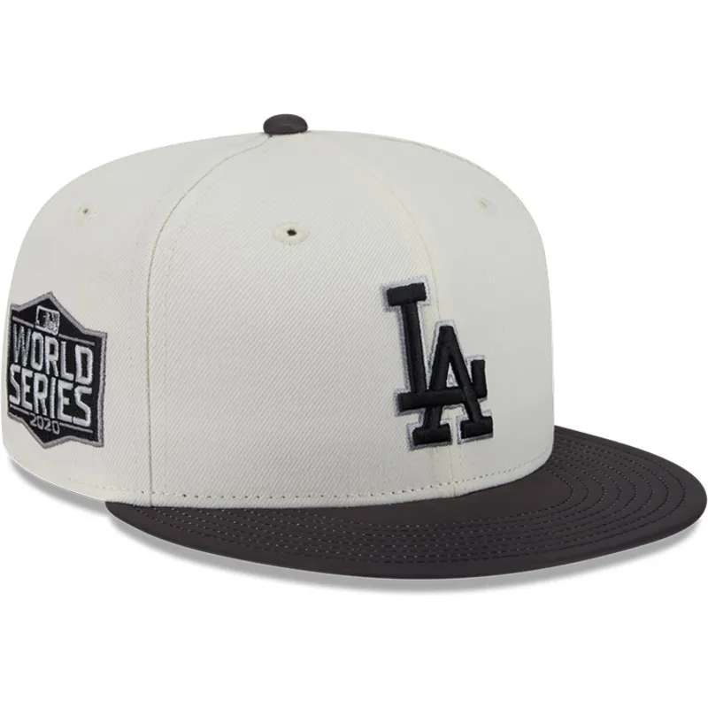 beige-och-svart-platt-keps-justerad-59fifty-clr-dvlp-los-angeles-dodgers-mlb-fran-new-era