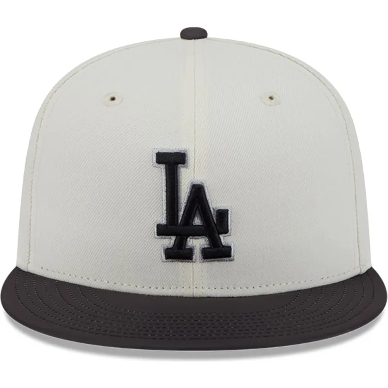beige-och-svart-platt-keps-justerad-59fifty-clr-dvlp-los-angeles-dodgers-mlb-fran-new-era