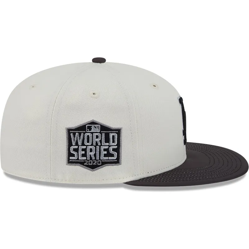 beige-och-svart-platt-keps-justerad-59fifty-clr-dvlp-los-angeles-dodgers-mlb-fran-new-era
