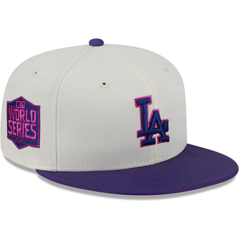 beige-och-lila-platt-keps-justerad-59fifty-clr-dvlp-los-angeles-dodgers-mlb-fran-new-era