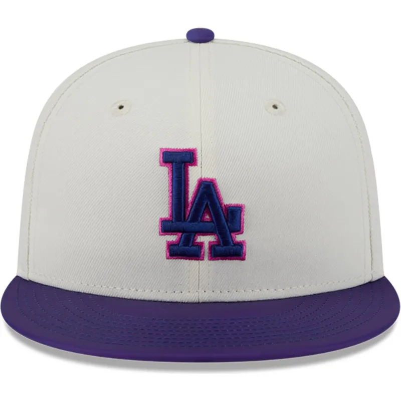 beige-och-lila-platt-keps-justerad-59fifty-clr-dvlp-los-angeles-dodgers-mlb-fran-new-era
