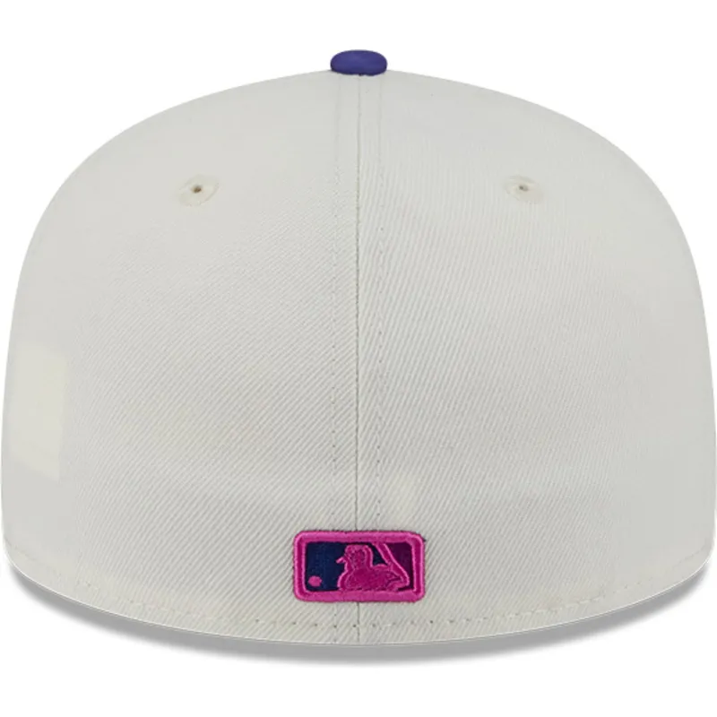 beige-och-lila-platt-keps-justerad-59fifty-clr-dvlp-los-angeles-dodgers-mlb-fran-new-era