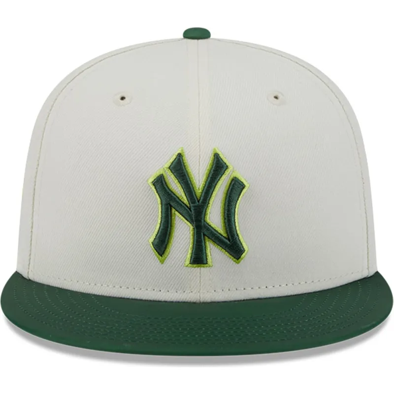 beige-och-gron-platt-keps-justerbar-59fifty-clr-dvlp-fran-new-york-yankees-mlb-av-new-era