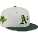 beige-och-gron-platt-keps-justerad-59fifty-clr-dvlp-fran-oakland-athletics-mlb-av-new-era