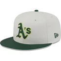 beige-och-gron-platt-keps-justerad-59fifty-clr-dvlp-fran-oakland-athletics-mlb-av-new-era