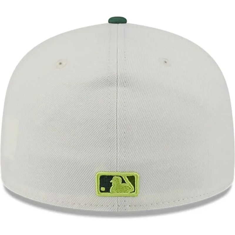 beige-och-gron-platt-keps-justerad-59fifty-clr-dvlp-fran-oakland-athletics-mlb-av-new-era
