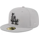 los-angeles-dodgers-mlb-new-era-59fifty-cracked-gra-justerad-flat-keps