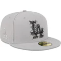 los-angeles-dodgers-mlb-new-era-59fifty-cracked-gra-justerad-flat-keps