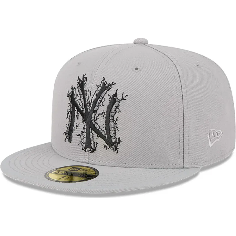 gra-platt-keps-justerad-59fifty-cracked-new-york-yankees-mlb-fran-new-era
