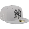 gra-platt-keps-justerad-59fifty-cracked-new-york-yankees-mlb-fran-new-era