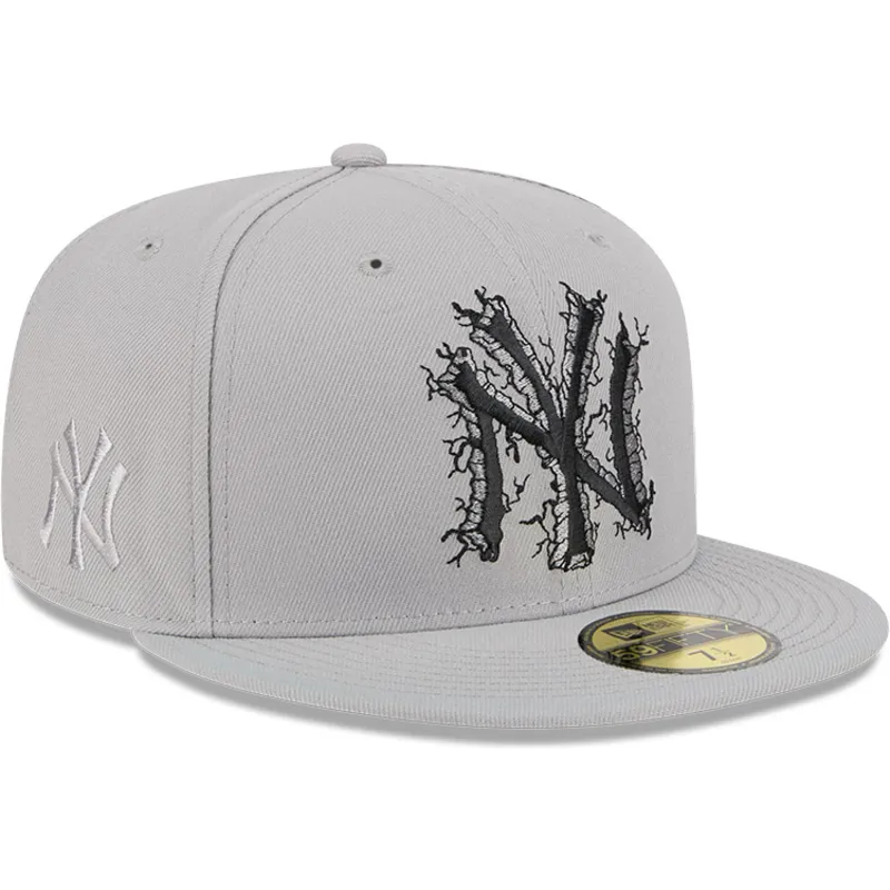 gra-platt-keps-justerad-59fifty-cracked-new-york-yankees-mlb-fran-new-era