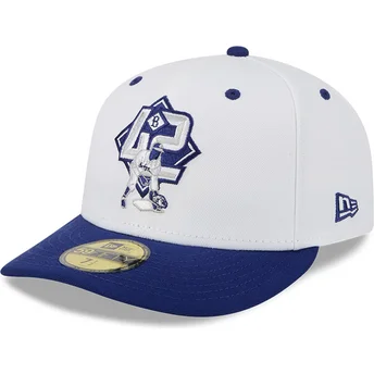 Brooklyn Dodgers MLB New Era 59FIFTY Spelare Jackie Robinson vit och blå böjd keps