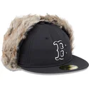 svart-platt-keps-justerad-59fifty-winter-dog-ear-fran-boston-red-sox-mlb-av-new-era
