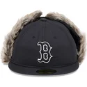 svart-platt-keps-justerad-59fifty-winter-dog-ear-fran-boston-red-sox-mlb-av-new-era
