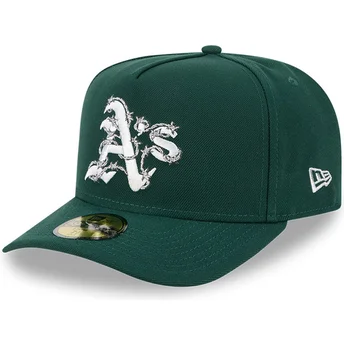 Grön böjd keps 59FIFTY A Frame Wired Oakland Athletics MLB från New Era