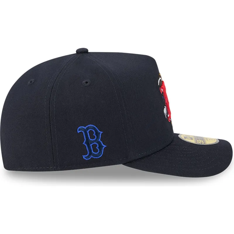 marinbla-bojd-keps-justerbar-59fifty-a-frame-cartoon-boston-red-sox-mlb-fran-new-era