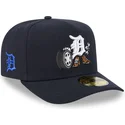gorra-curva-azul-marino-ajustada-59fifty-a-frame-cartoon-de-detroit-tigers-mlb-de-new-era