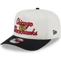 beige-och-svart-kurvad-keps-snapback-9fifty-a-frame-chainstitch-chicago-blackhawks-nhl-fran-new-era