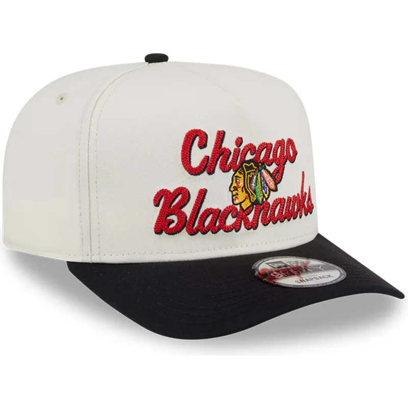 beige-och-svart-kurvad-keps-snapback-9fifty-a-frame-chainstitch-chicago-blackhawks-nhl-fran-new-era