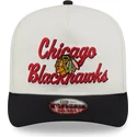 chicago-blackhawks-nhl-new-era-9fifty-a-frame-chainstitch-beige-och-svart-snapback-bojd-keps