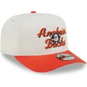 beige-och-orange-bojd-skarm-snapback-keps-9fifty-a-frame-chainstitch-av-anaheim-ducks-nhl-fran-new-era