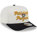 pittsburgh-penguins-nhl-new-era-beige-och-svart-9fifty-a-frame-chainstitch-snapback-bojd-keps