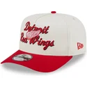 beige-och-rod-snapback-9fifty-a-frame-chainstitch-keps-detroit-red-wings-nhl-fran-new-era