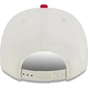 beige-och-rod-kurvad-keps-snapback-9fifty-a-frame-chainstitch-fran-detroit-red-wings-nhl-av-new-era