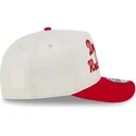 beige-och-rod-kurvad-keps-snapback-9fifty-a-frame-chainstitch-fran-detroit-red-wings-nhl-av-new-era