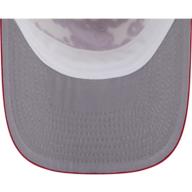 beige-och-rod-kurvad-keps-snapback-9fifty-a-frame-chainstitch-fran-detroit-red-wings-nhl-av-new-era