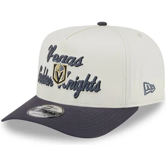 Beige och grå böjd keps snapback 9FIFTY A Frame Chainstitch av Vegas Golden Knights NHL från New Era