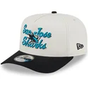 beige-och-svart-kurvad-keps-snapback-9fifty-a-frame-chainstitch-san-jose-sharks-nhl-fran-new-era