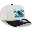 beige-och-svart-bojd-keps-snapback-9fifty-a-frame-chainstitch-san-jose-sharks-nhl-fran-new-era