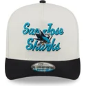 beige-och-svart-kurvad-keps-snapback-9fifty-a-frame-chainstitch-san-jose-sharks-nhl-fran-new-era